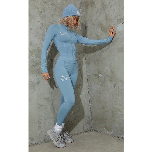 Legging de sport bleu à détail couture - PrettyLittleThing - Modalova