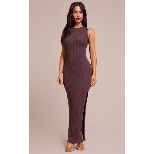 Petite Robe mi-longue sans manches en maille tricot fine couleur | Taille Large - PrettyLittleThing - Modalova