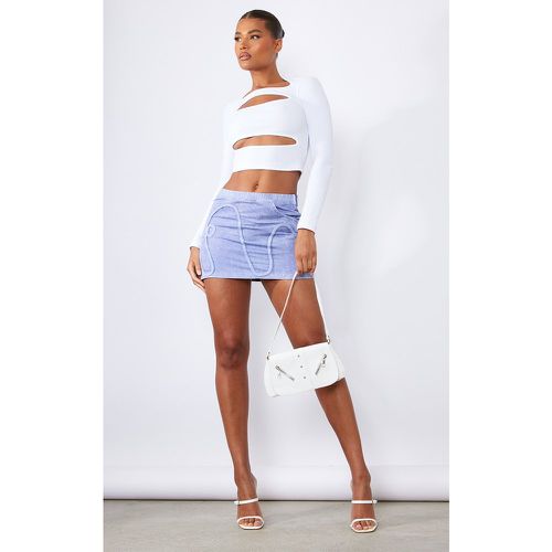 Mini-jupe en maille sergée délavé à coutures surjetées - PrettyLittleThing - Modalova
