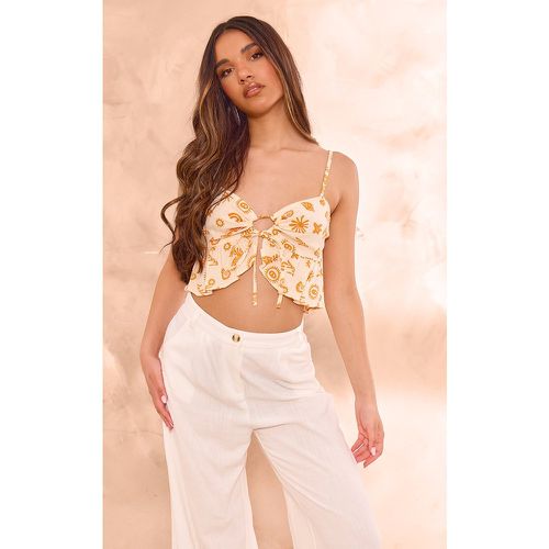 Crop top imprimé à torsade devant - PrettyLittleThing - Modalova