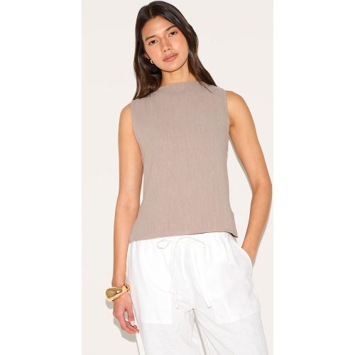 Crop top léger asymétrique tissé froncé - PrettyLittleThing - Modalova
