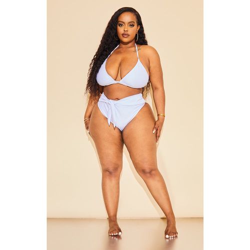 Plus Haut de maillot de bain triangle blanc à ourlet volanté - PrettyLittleThing - Modalova