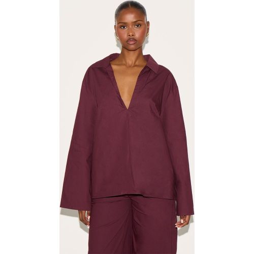 Chemise oversize en popeline de coton - PrettyLittleThing - Modalova