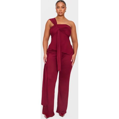 Plus Pantalon flare doux à détail noué - PrettyLittleThing - Modalova