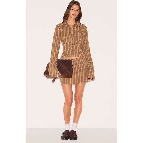 Mini-jupe trapèze à fines rayures - PrettyLittleThing - Modalova