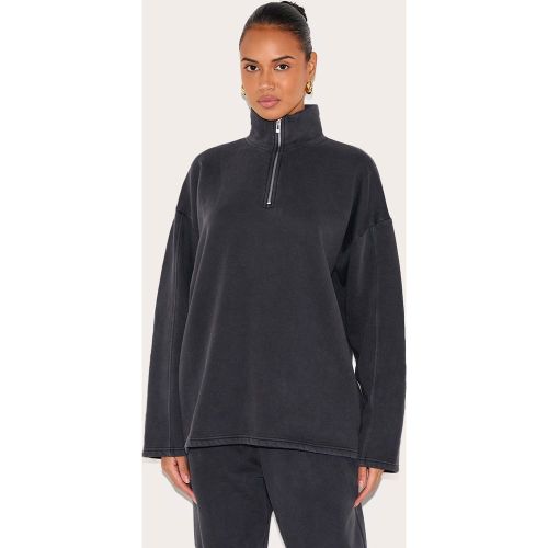 Sweat délavé à quart de zip - PrettyLittleThing - Modalova