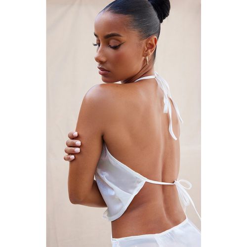 Top asymétrique transparent à dos nu noué - PrettyLittleThing - Modalova