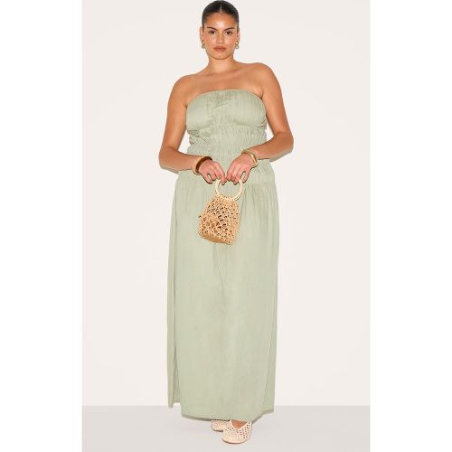 Robe mi-longue Bandeau Plus Sage à Détails Froncés - PrettyLittleThing - Modalova