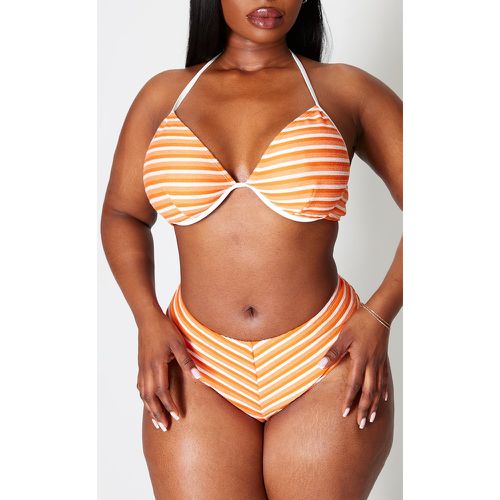 Plus Bas de maillot de bain à rayures - PrettyLittleThing - Modalova