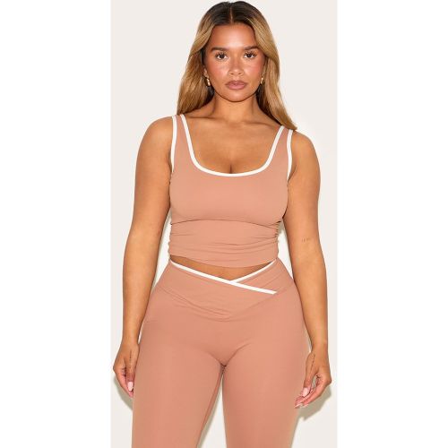 Shape Top de sport long à lisérés contrastants - PrettyLittleThing - Modalova