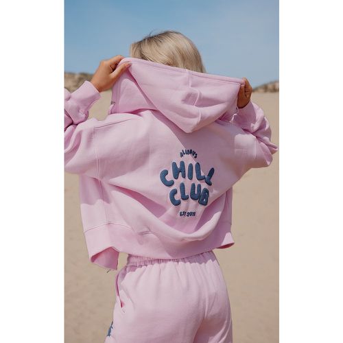 Veste imprimé 'Chill Club' en relief à zip - PrettyLittleThing - Modalova