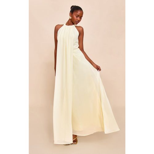 Robe longue en mousseline de soie très plissée - PrettyLittleThing - Modalova