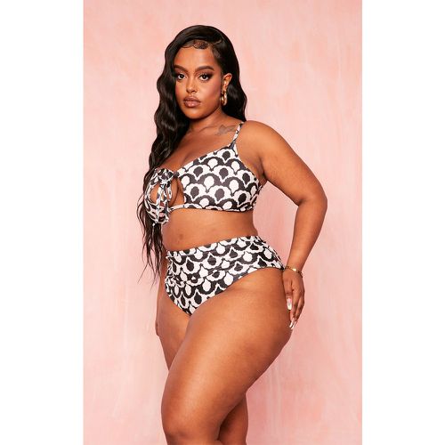 Plus Haut de maillot de bain imprimé abstrait à devant noué - PrettyLittleThing - Modalova