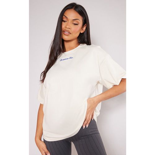 Maternité T-shirt de grossesse oversize à détail brodé - PrettyLittleThing - Modalova