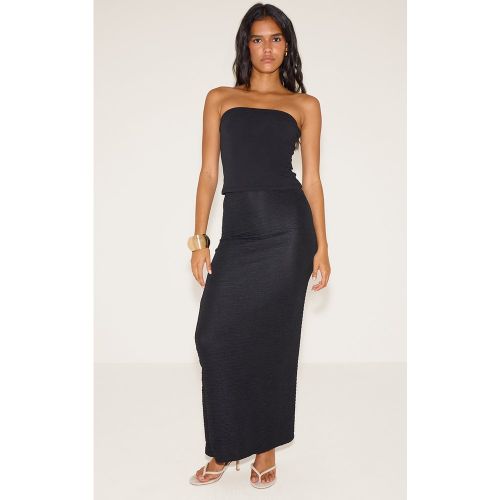Jupe longue en jersey texturé à taille mi-haute - PrettyLittleThing - Modalova