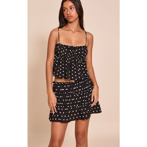 Petite Mini-jupe à Volants à Pois - PrettyLittleThing - Modalova