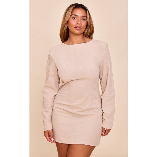 Shape Mini robe en effet lin à col bateau et épaulettes - PrettyLittleThing - Modalova