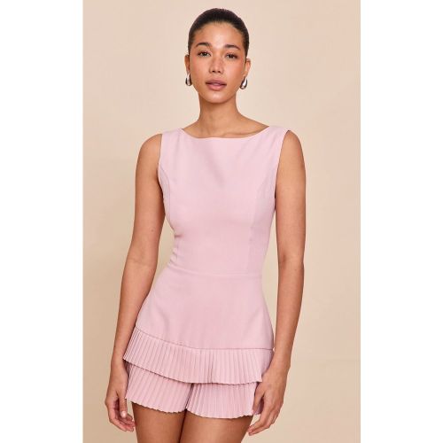 Combishort tissé à col bateau et volant - PrettyLittleThing - Modalova