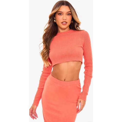 Top manches longues en maille tricot à points contrastants - PrettyLittleThing - Modalova