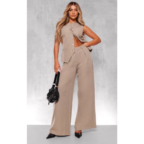 Pantalon de tailleur large tissé plissé - PrettyLittleThing - Modalova