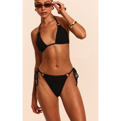 Bas de maillot de bain crêpé noué sur les côtés à anneaux - PrettyLittleThing - Modalova