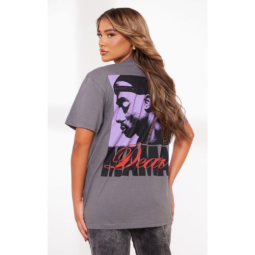 T-shirt oversize à imprimé Tupac - PrettyLittleThing - Modalova
