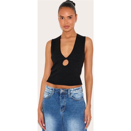Crop top en maille tricot douce à décolleté - PrettyLittleThing - Modalova