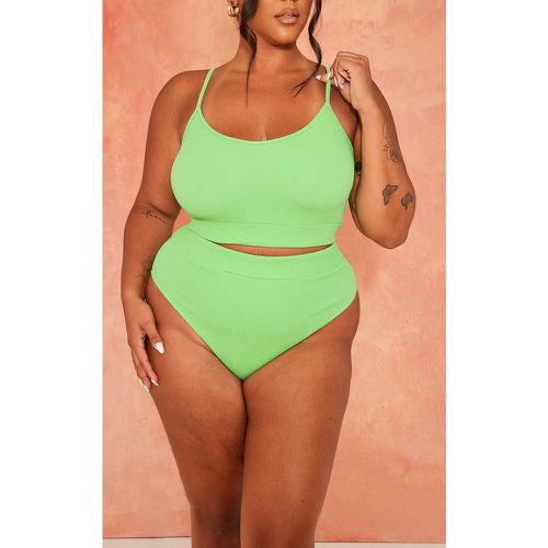 Plus Bas de maillot de bain crêpé à taille haute - PrettyLittleThing - Modalova