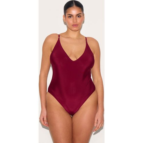 Plus Maillot de bain basique à col rond décolleté - PrettyLittleThing - Modalova