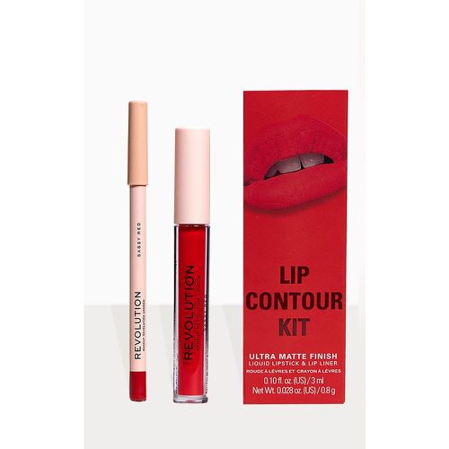 Makeup Revolution Kit de contour des lèvres Sassy Red - PrettyLittleThing - Modalova