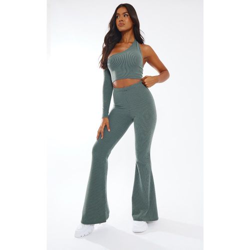 Pantalon skinny flare côtelé crêpé bicolore - PrettyLittleThing - Modalova