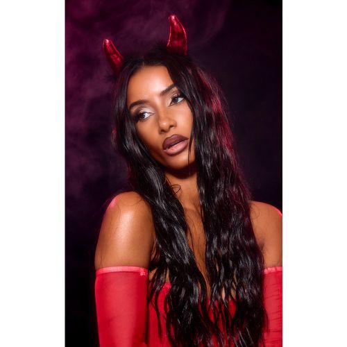 Serre-tête à cornes de diable duveteuses - PrettyLittleThing - Modalova