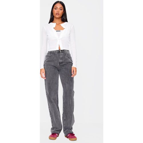 Tall Jean long droit taille haute délavé gris - PrettyLittleThing - Modalova