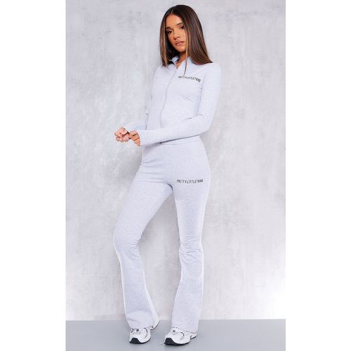 Pantalon flare skinny gris cendré en jersey - PrettyLittleThing - Modalova