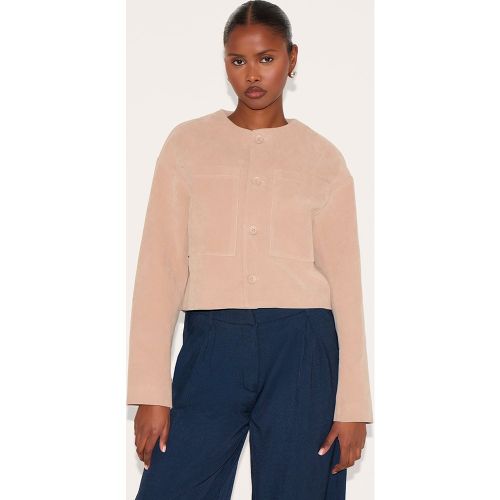Veste en suédine à épaules carrées et boutons - PrettyLittleThing - Modalova