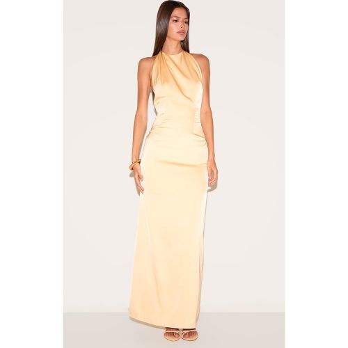 Robe Mi-Longue Licou Évasée Matière Satinée - PrettyLittleThing - Modalova