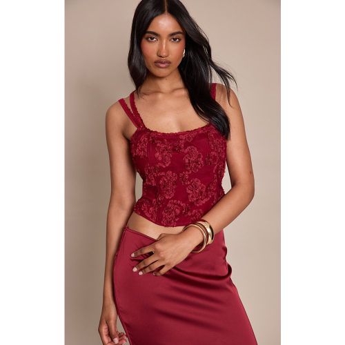 Corset fleuri à lisérés structurants | Taille 38 - PrettyLittleThing - Modalova