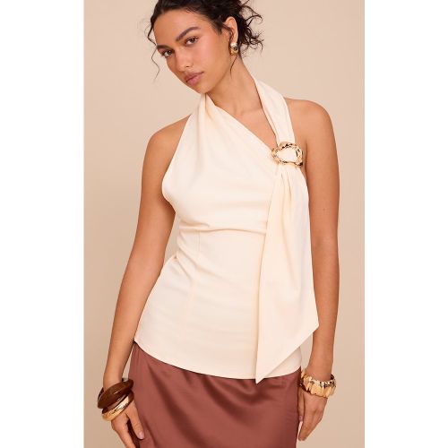 Top long tissé à détail écharpe et empiècement - PrettyLittleThing - Modalova