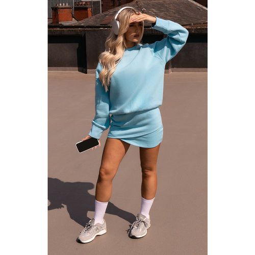 Mini-jupe en sweat portefeuille bleu pâle - PrettyLittleThing - Modalova