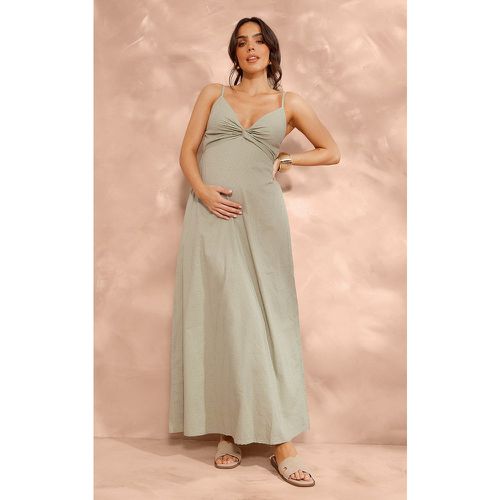 Maternité Robe de grossesse longue texturée à buste torsadé - PrettyLittleThing - Modalova