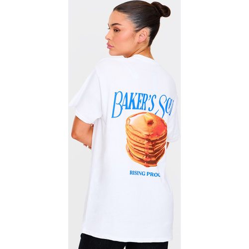 T-shirt oversize à graphique pancakes - PrettyLittleThing - Modalova