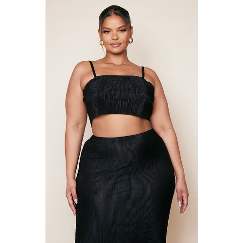 Plus Crop top plissé à bretelles - PrettyLittleThing - Modalova