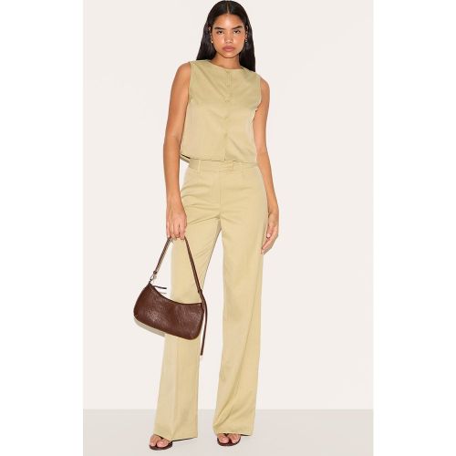 Tall Pantalon de tailleur droit à taille mi-haute - PrettyLittleThing - Modalova