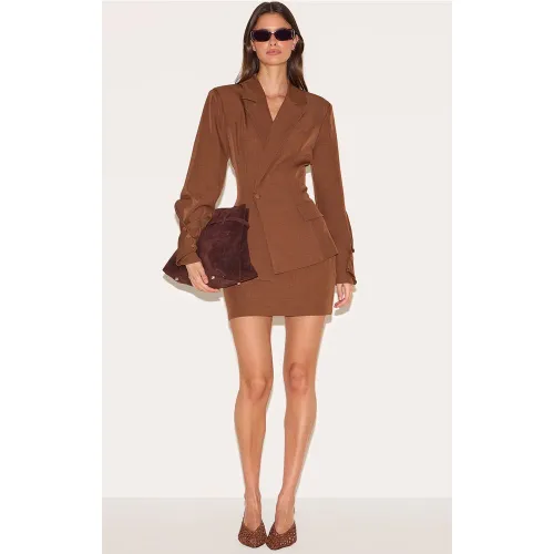 Mini-jupe tissée à taille mi-haute - PrettyLittleThing - Modalova