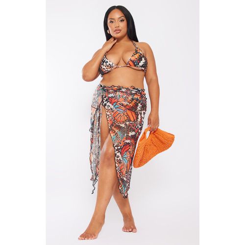 Plus Sarong en mesh imprimé à nouer sur le côté - PrettyLittleThing - Modalova