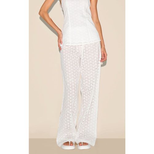 Pantalon brodé à taille mi-haute - PrettyLittleThing - Modalova