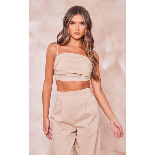 Crop top froncé à bretelles nouées - PrettyLittleThing - Modalova