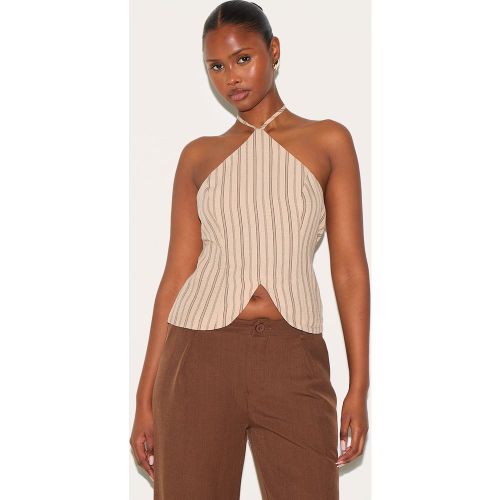 Top long rayé à dos nu - PrettyLittleThing - Modalova