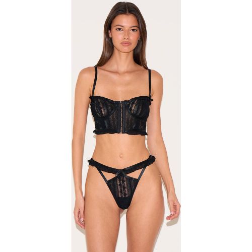 Ensemble de lingerie corset en dentelle texturée - PrettyLittleThing - Modalova