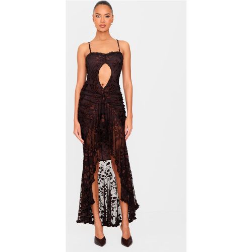 Robe dévorée à découpe et volants - PrettyLittleThing - Modalova